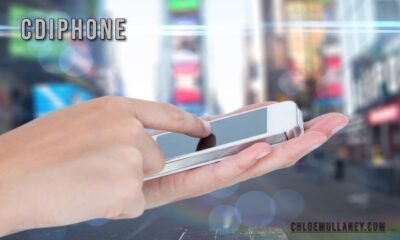 CDiPhone concept device on a sleek desk with tech gadgets